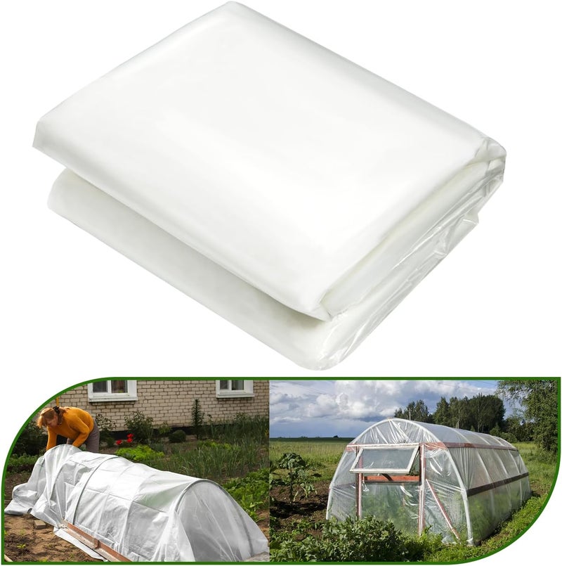 chicarry Greenhouse Plastic Sheeting,6.5x19.7ft 6 mil Clear Greenhouse Film, UV Resistant Thickened Plastic Sheeting Heavy Duty, Polyethylene Green House Plastic Cover(6.5 x 19.8ft) - Image 1